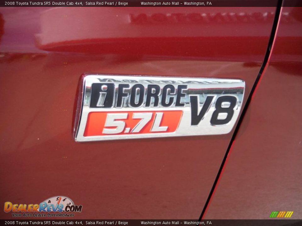 2008 Toyota Tundra SR5 Double Cab 4x4 Salsa Red Pearl / Beige Photo #6