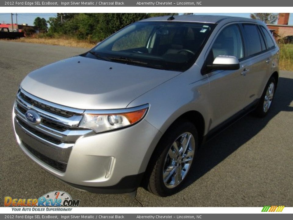 2012 Ford Edge SEL EcoBoost Ingot Silver Metallic / Charcoal Black Photo #2