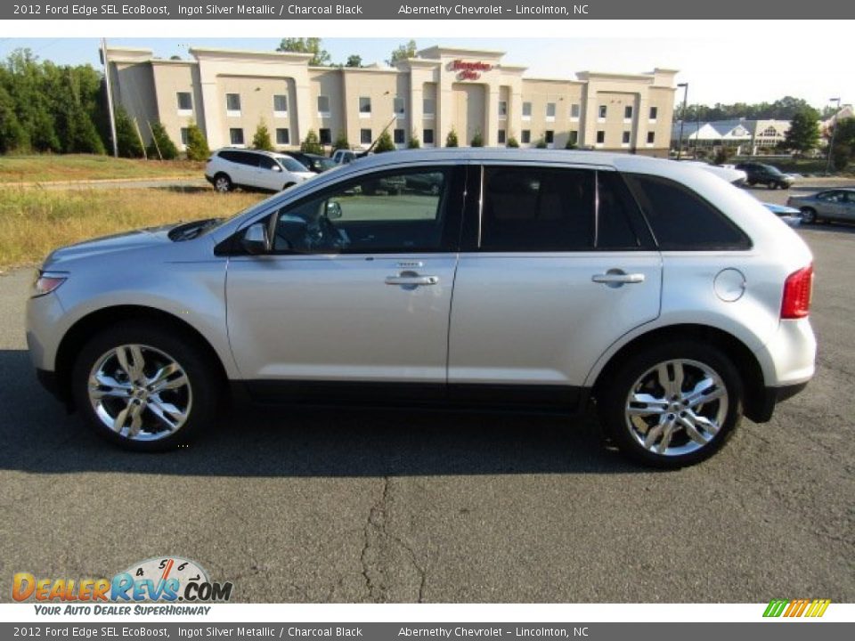 2012 Ford Edge SEL EcoBoost Ingot Silver Metallic / Charcoal Black Photo #3