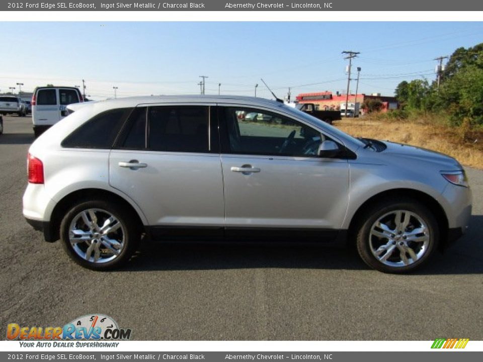 2012 Ford Edge SEL EcoBoost Ingot Silver Metallic / Charcoal Black Photo #6