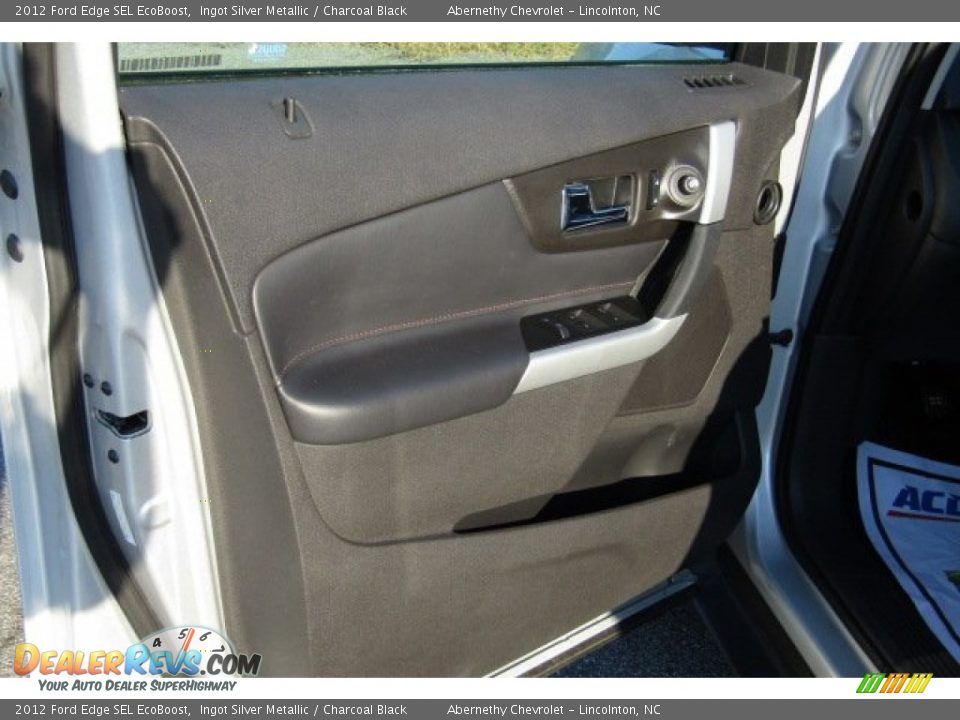 2012 Ford Edge SEL EcoBoost Ingot Silver Metallic / Charcoal Black Photo #10