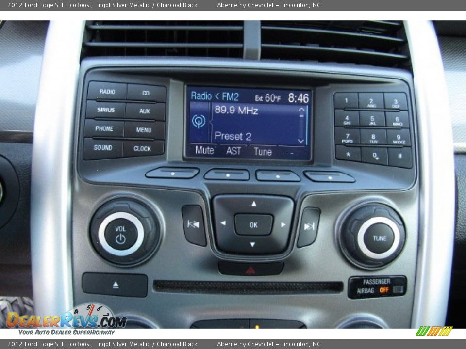 2012 Ford Edge SEL EcoBoost Ingot Silver Metallic / Charcoal Black Photo #17