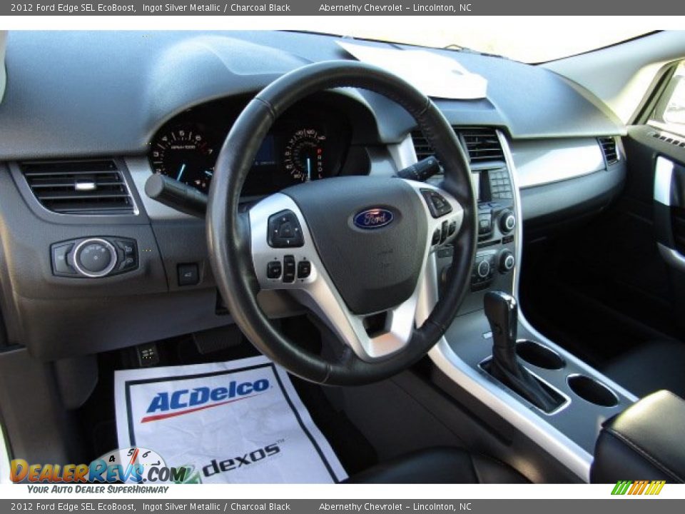 2012 Ford Edge SEL EcoBoost Ingot Silver Metallic / Charcoal Black Photo #32