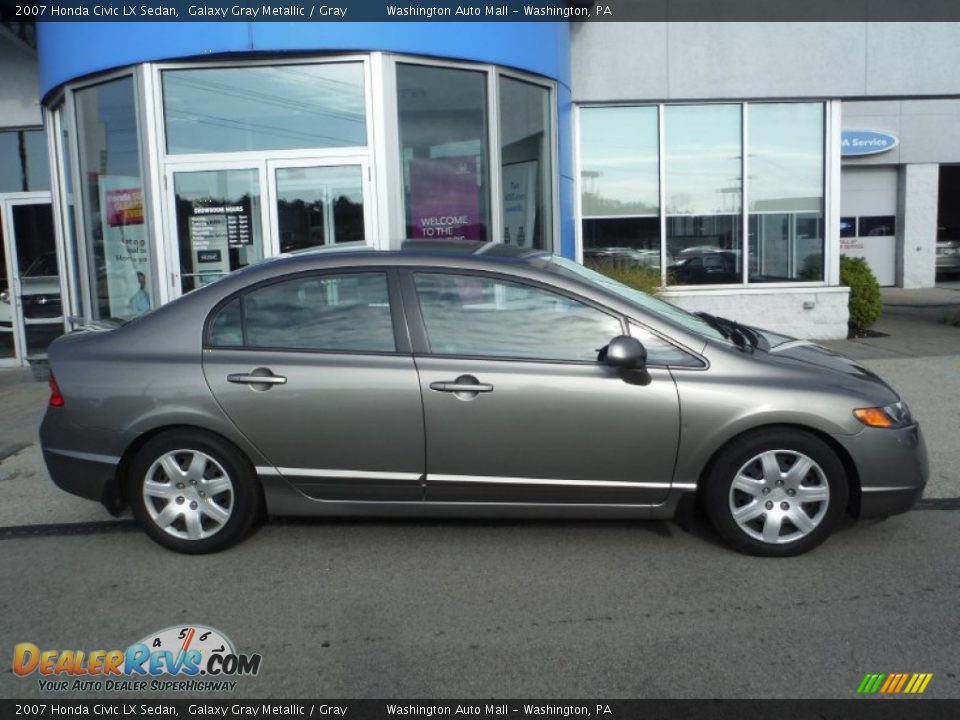 2007 Honda Civic LX Sedan Galaxy Gray Metallic / Gray Photo #2