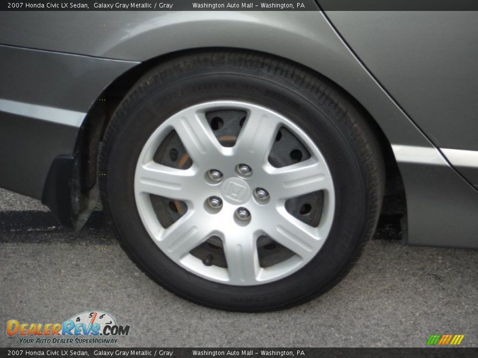 2007 Honda Civic LX Sedan Galaxy Gray Metallic / Gray Photo #3