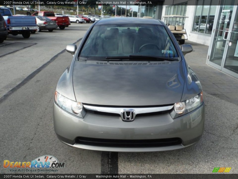 2007 Honda Civic LX Sedan Galaxy Gray Metallic / Gray Photo #4