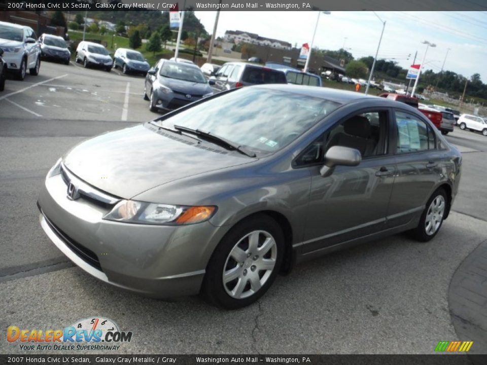 2007 Honda Civic LX Sedan Galaxy Gray Metallic / Gray Photo #5