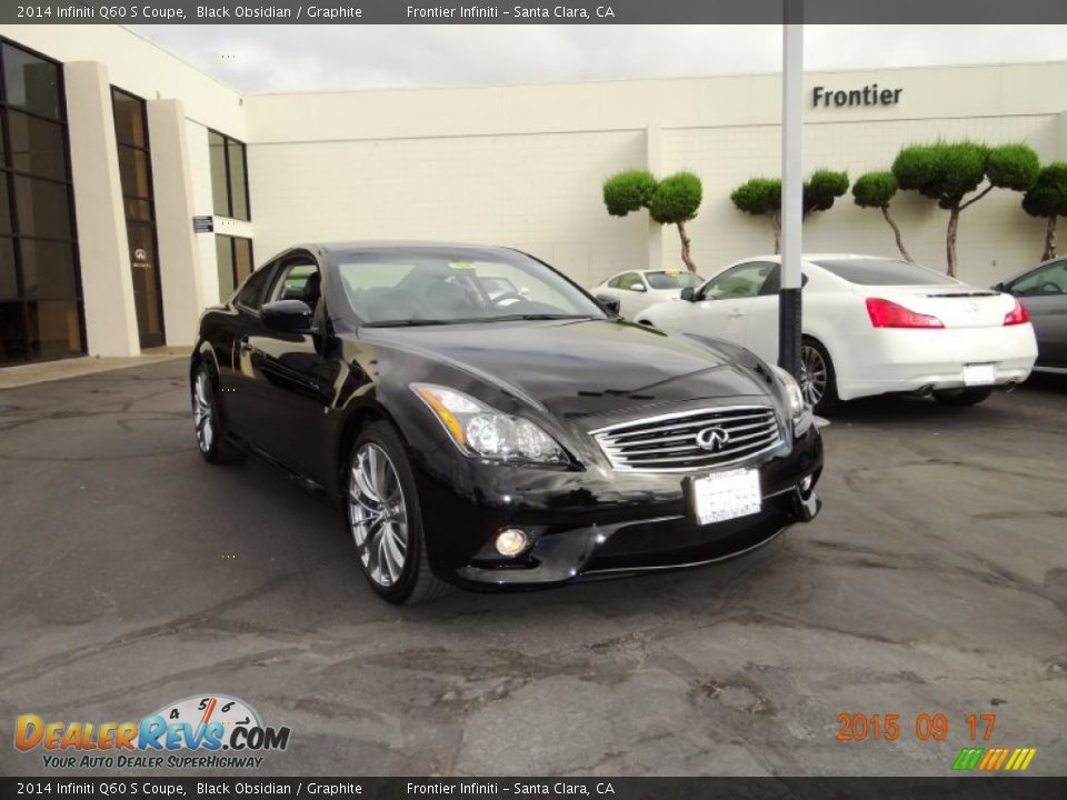 2014 Infiniti Q60 S Coupe Black Obsidian / Graphite Photo #3