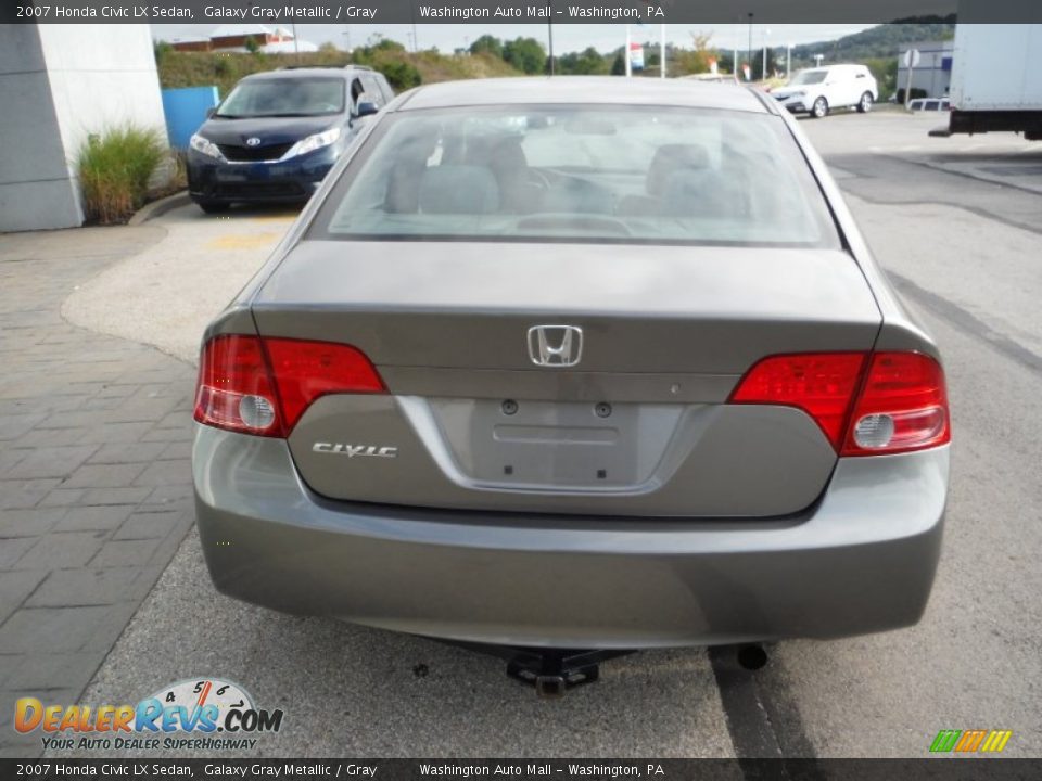 2007 Honda Civic LX Sedan Galaxy Gray Metallic / Gray Photo #8
