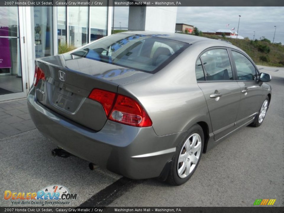 2007 Honda Civic LX Sedan Galaxy Gray Metallic / Gray Photo #9