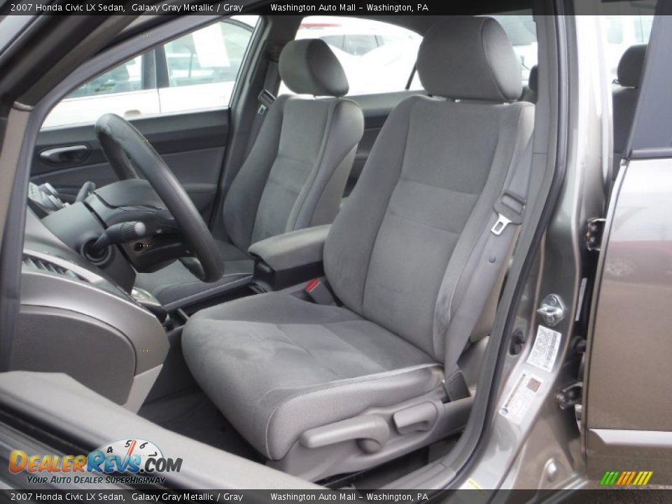 2007 Honda Civic LX Sedan Galaxy Gray Metallic / Gray Photo #11