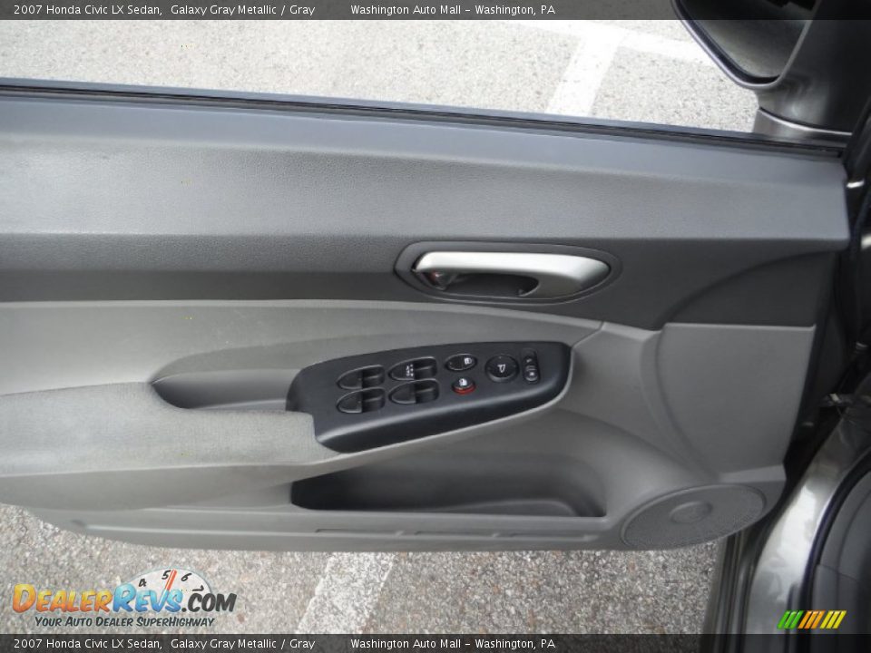 2007 Honda Civic LX Sedan Galaxy Gray Metallic / Gray Photo #12