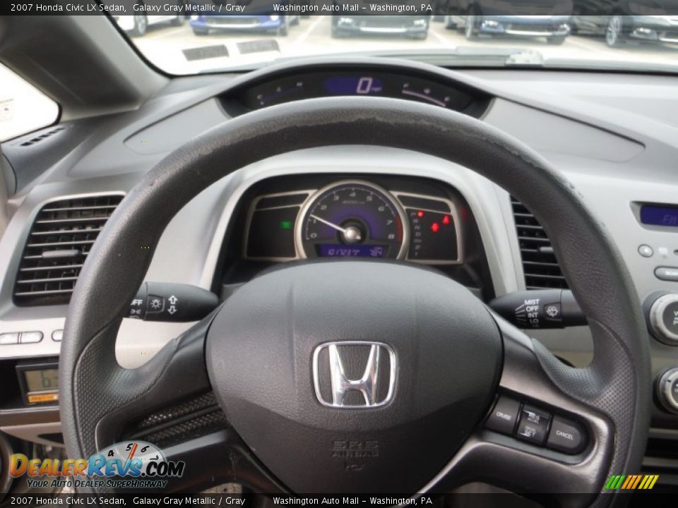 2007 Honda Civic LX Sedan Galaxy Gray Metallic / Gray Photo #16