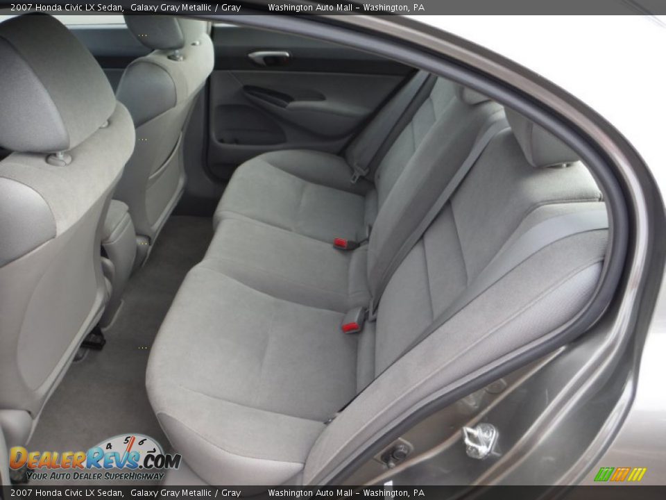 2007 Honda Civic LX Sedan Galaxy Gray Metallic / Gray Photo #17