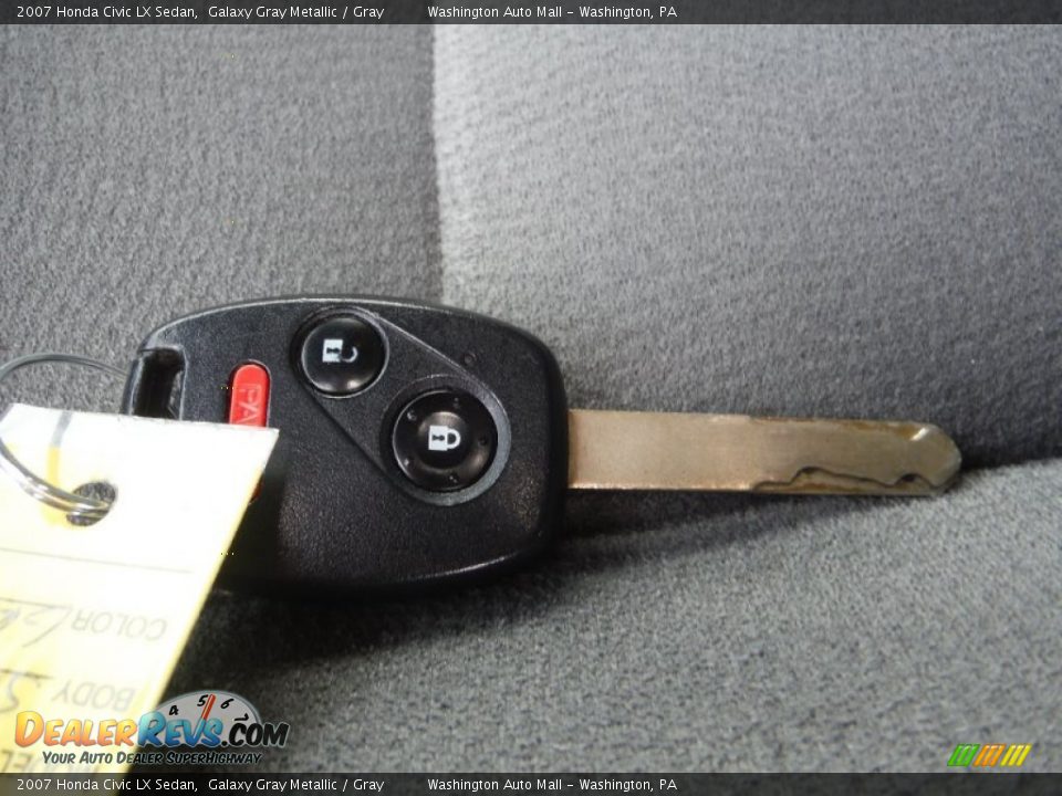 2007 Honda Civic LX Sedan Galaxy Gray Metallic / Gray Photo #18