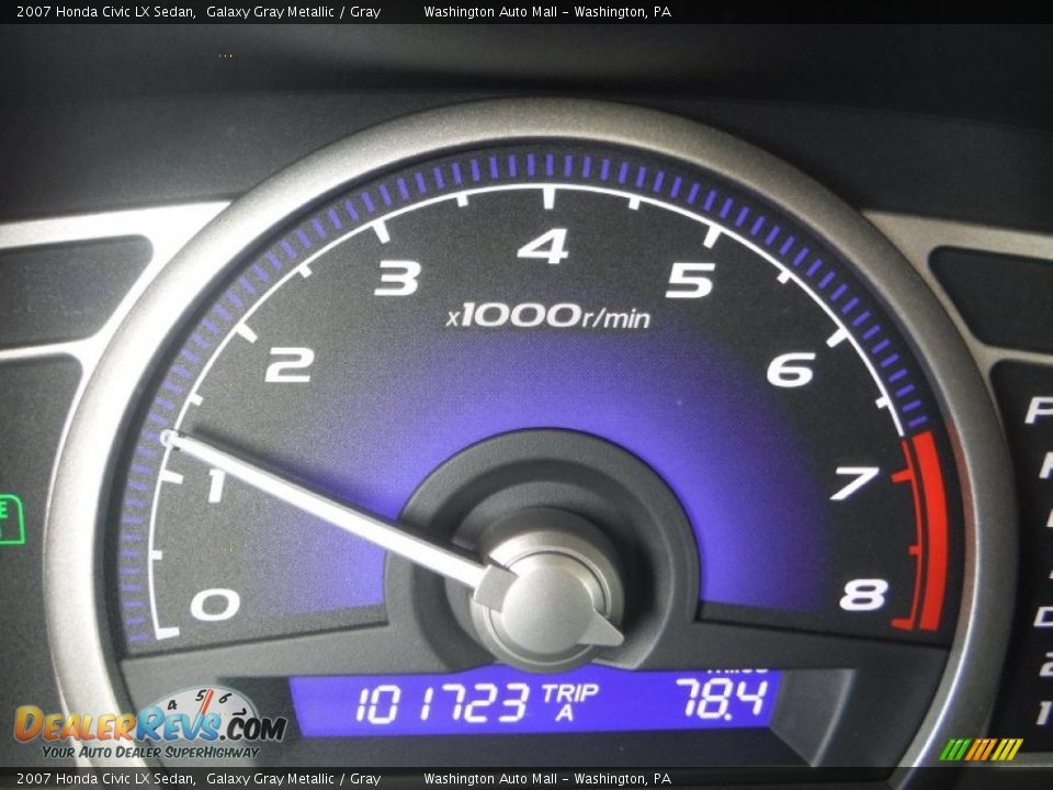 2007 Honda Civic LX Sedan Galaxy Gray Metallic / Gray Photo #20