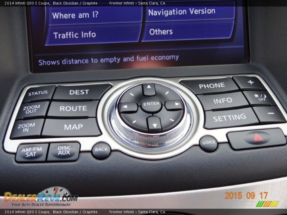 Controls of 2014 Infiniti Q60 S Coupe Photo #20