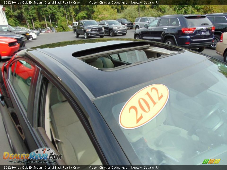 2012 Honda Civic EX Sedan Crystal Black Pearl / Gray Photo #10