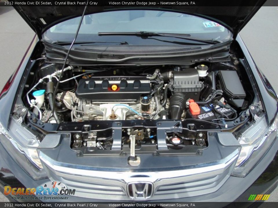 2012 Honda Civic EX Sedan Crystal Black Pearl / Gray Photo #11