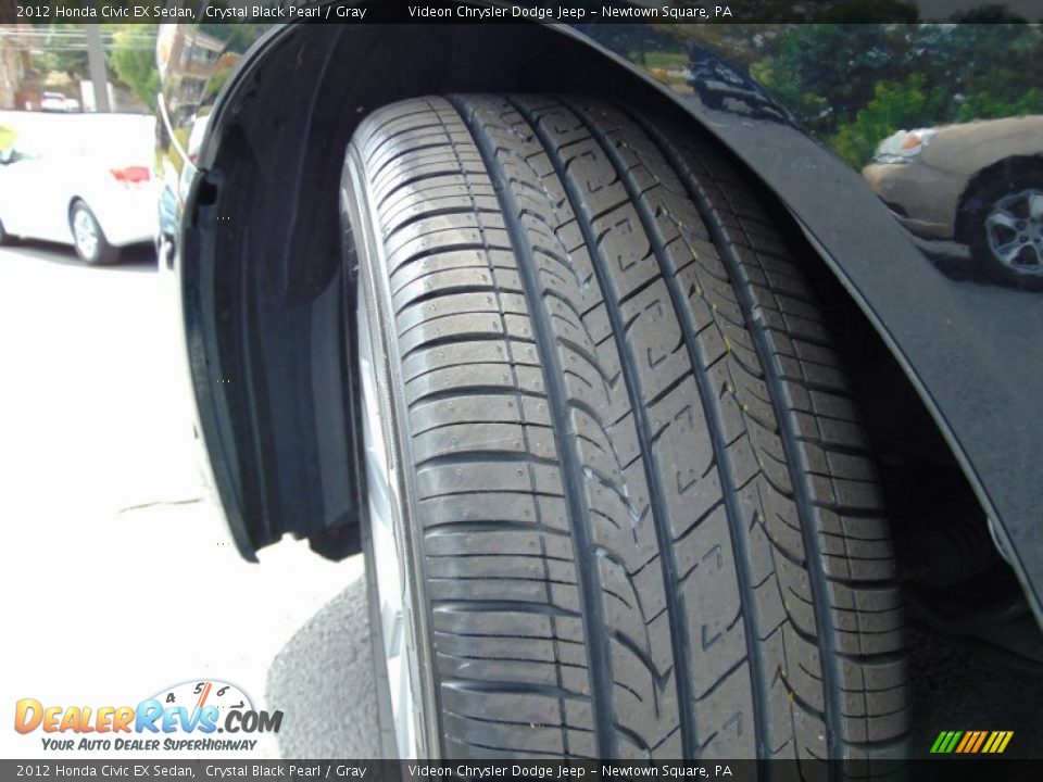 2012 Honda Civic EX Sedan Crystal Black Pearl / Gray Photo #13