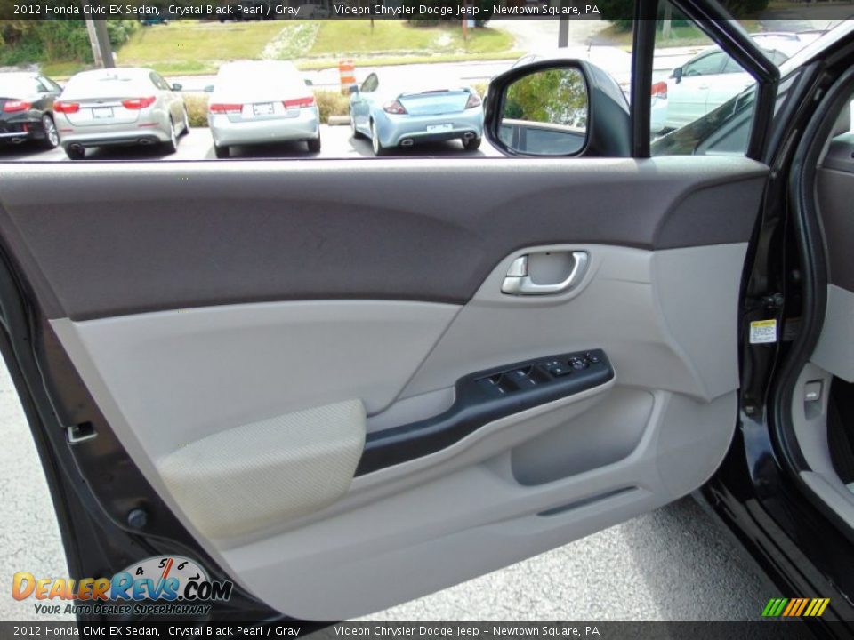 2012 Honda Civic EX Sedan Crystal Black Pearl / Gray Photo #14