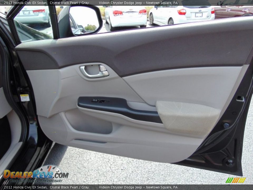 2012 Honda Civic EX Sedan Crystal Black Pearl / Gray Photo #18