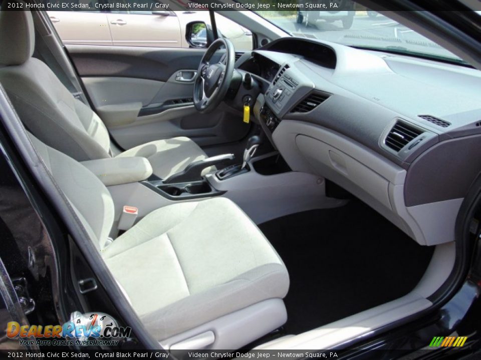2012 Honda Civic EX Sedan Crystal Black Pearl / Gray Photo #19