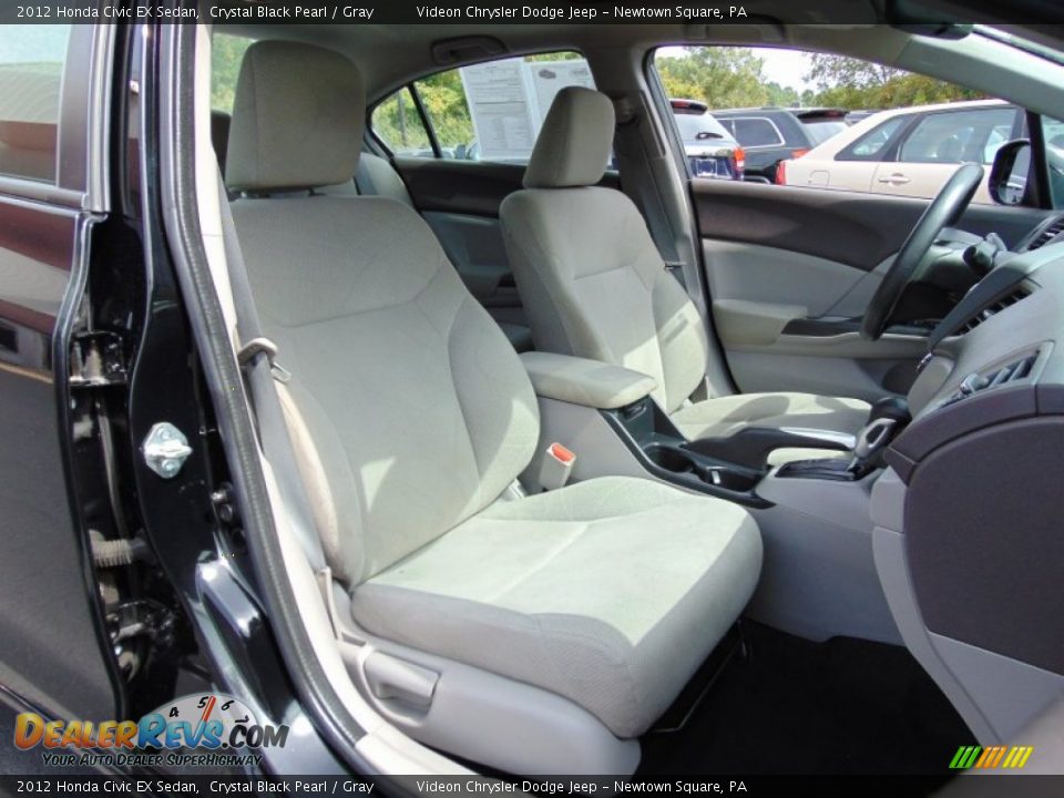 2012 Honda Civic EX Sedan Crystal Black Pearl / Gray Photo #20