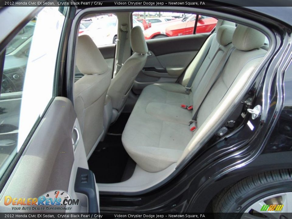 2012 Honda Civic EX Sedan Crystal Black Pearl / Gray Photo #21