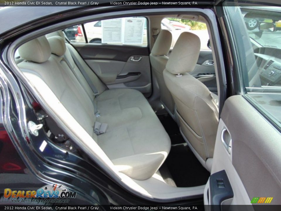 2012 Honda Civic EX Sedan Crystal Black Pearl / Gray Photo #22