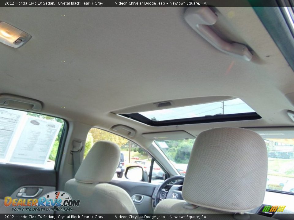 2012 Honda Civic EX Sedan Crystal Black Pearl / Gray Photo #23