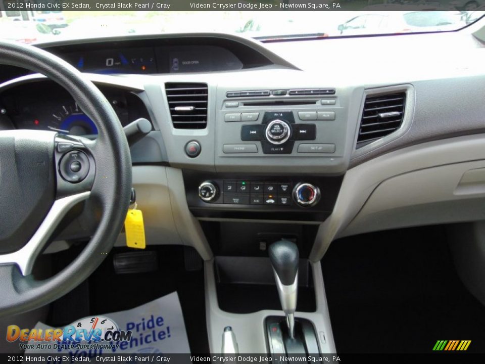 2012 Honda Civic EX Sedan Crystal Black Pearl / Gray Photo #25