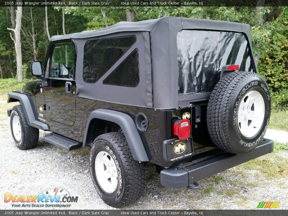 2005 Jeep Wrangler Unlimited 4x4 Black / Dark Slate Gray Photo #4