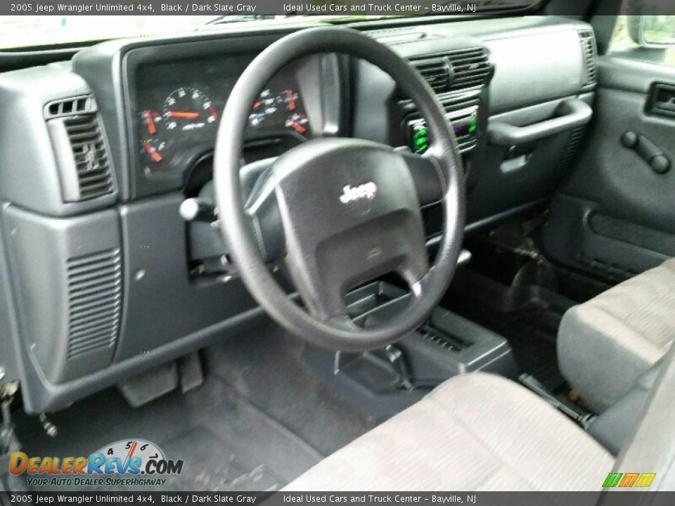 2005 Jeep Wrangler Unlimited 4x4 Black / Dark Slate Gray Photo #20