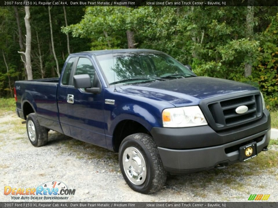 2007 Ford F150 XL Regular Cab 4x4 Dark Blue Pearl Metallic / Medium Flint Photo #8