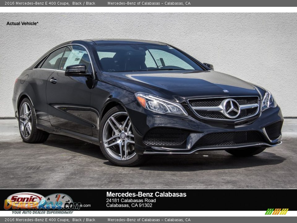 2016 Mercedes-Benz E 400 Coupe Black / Black Photo #1
