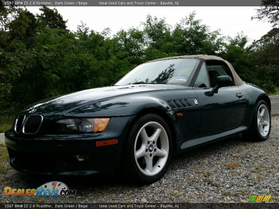 1997 BMW Z3 2.8 Roadster Dark Green / Beige Photo #1