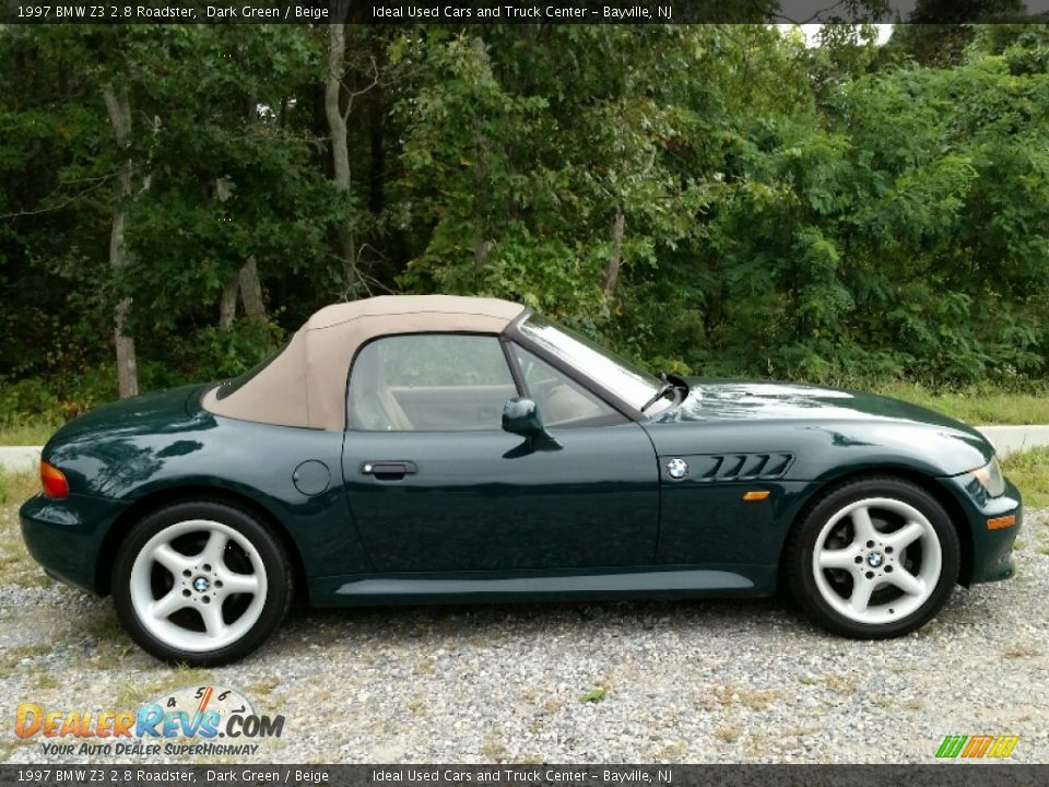 1997 BMW Z3 2.8 Roadster Dark Green / Beige Photo #7