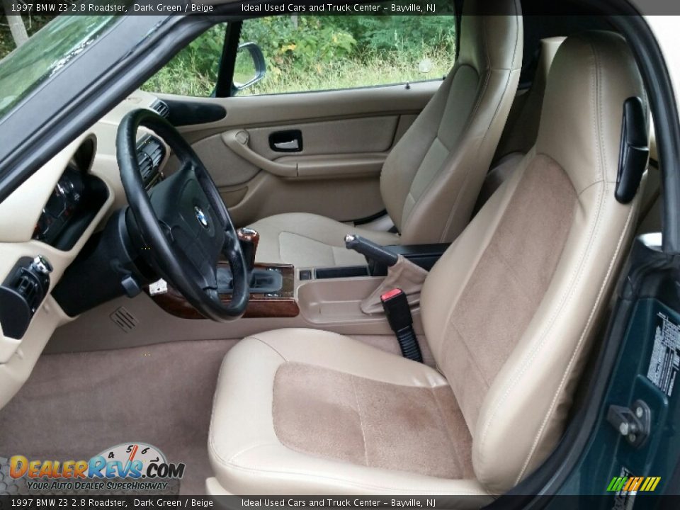 1997 BMW Z3 2.8 Roadster Dark Green / Beige Photo #17