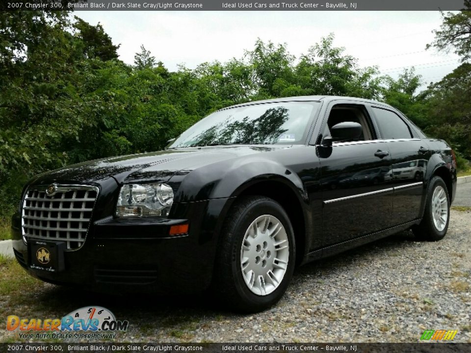 2007 Chrysler 300 Brilliant Black / Dark Slate Gray/Light Graystone Photo #1