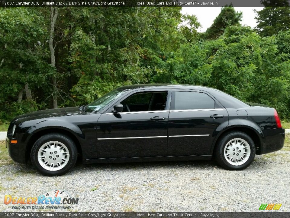 2007 Chrysler 300 Brilliant Black / Dark Slate Gray/Light Graystone Photo #3