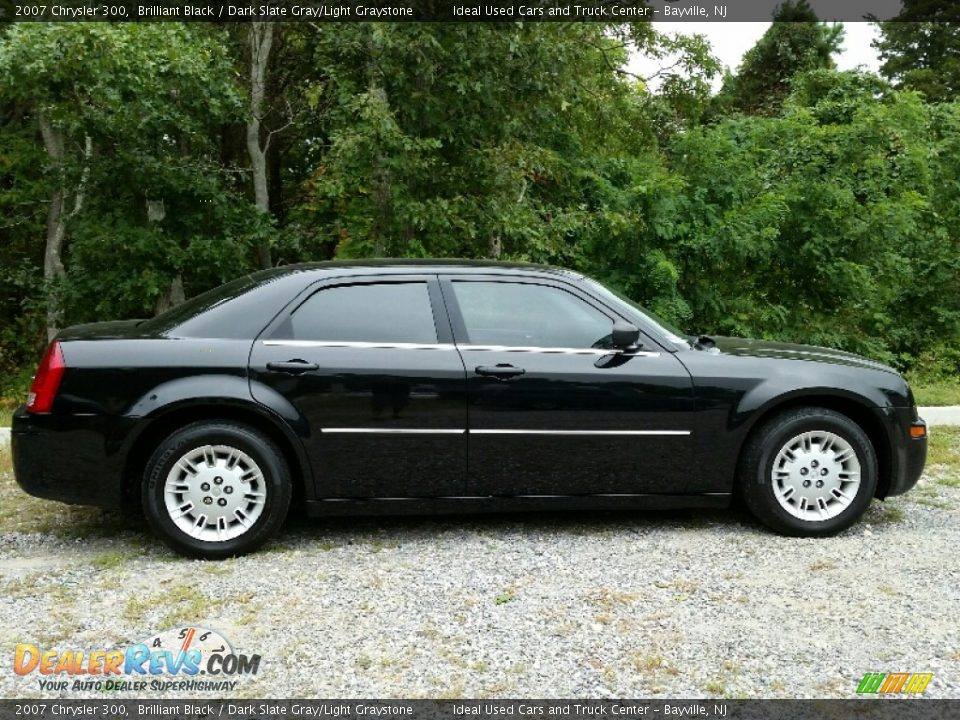 2007 Chrysler 300 Brilliant Black / Dark Slate Gray/Light Graystone Photo #7