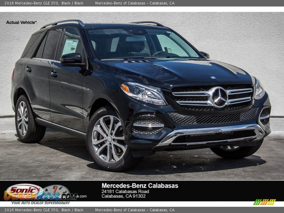 2016 Mercedes-Benz GLE 350 Black / Black Photo #1