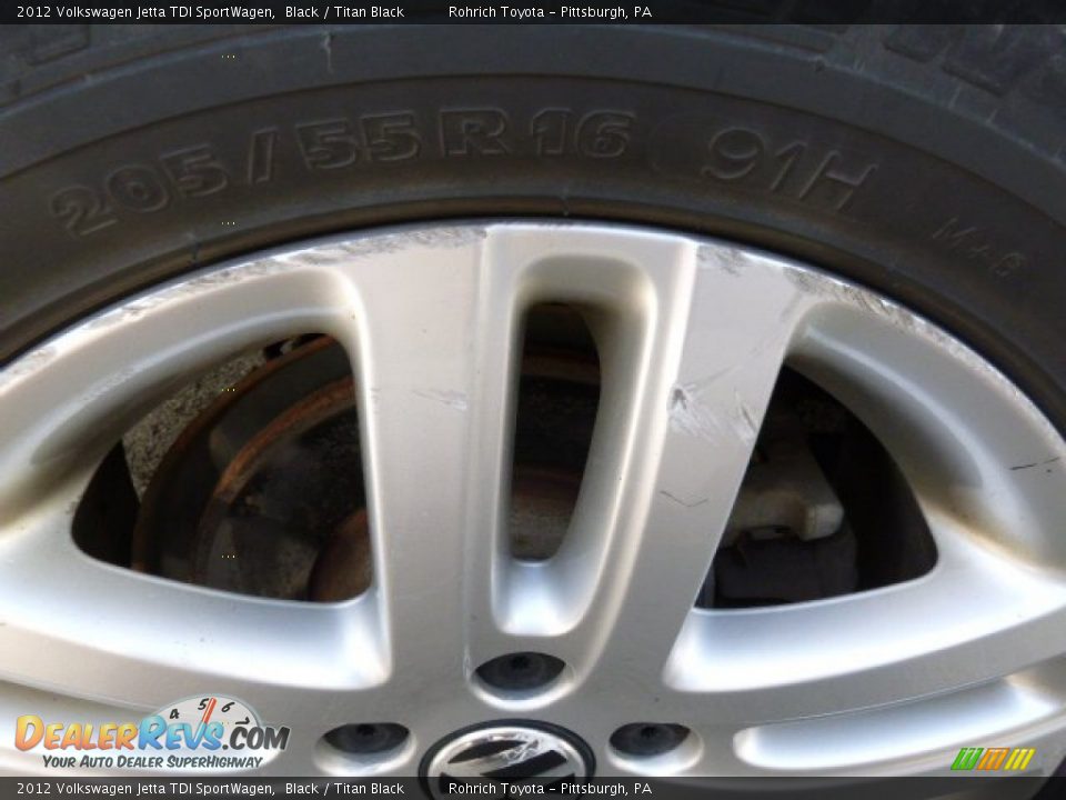 2012 Volkswagen Jetta TDI SportWagen Black / Titan Black Photo #3