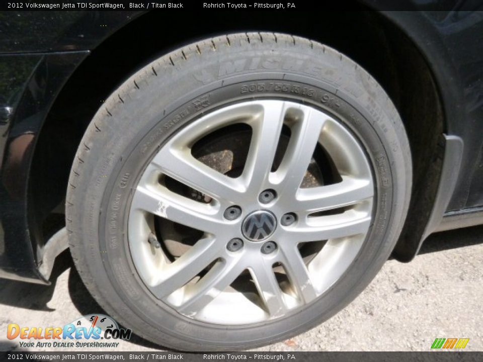 2012 Volkswagen Jetta TDI SportWagen Black / Titan Black Photo #6