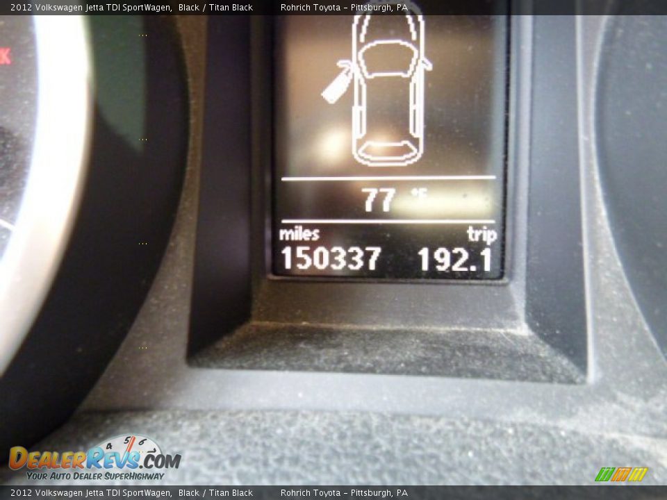 2012 Volkswagen Jetta TDI SportWagen Black / Titan Black Photo #10
