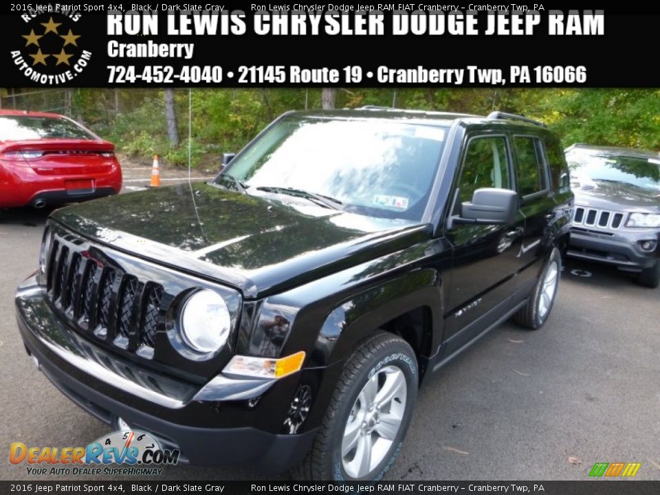 2016 Jeep Patriot Sport 4x4 Black / Dark Slate Gray Photo #1