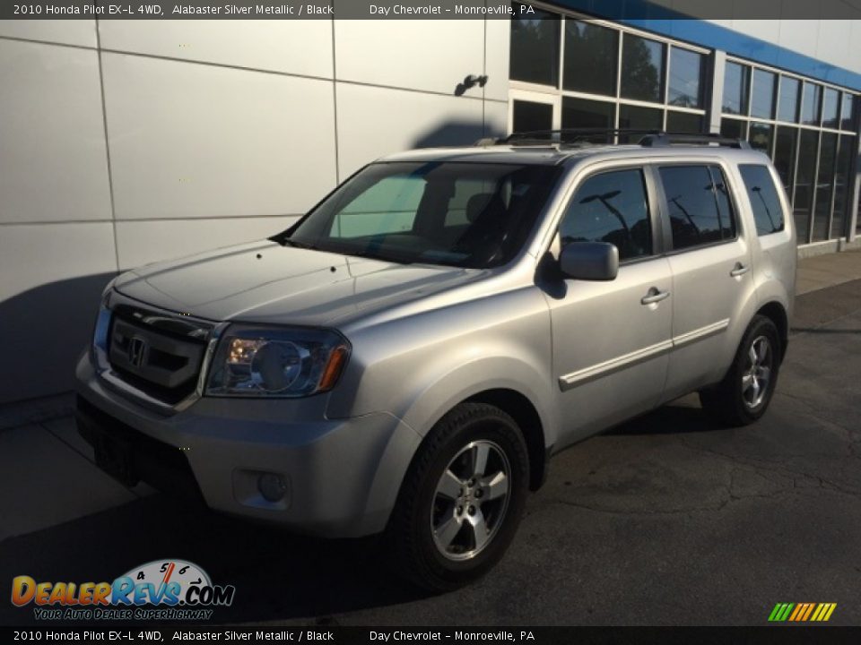 2010 Honda Pilot EX-L 4WD Alabaster Silver Metallic / Black Photo #1