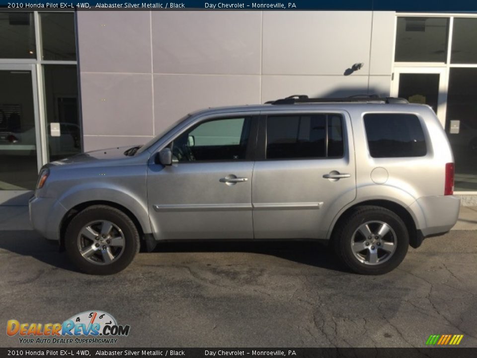 2010 Honda Pilot EX-L 4WD Alabaster Silver Metallic / Black Photo #2
