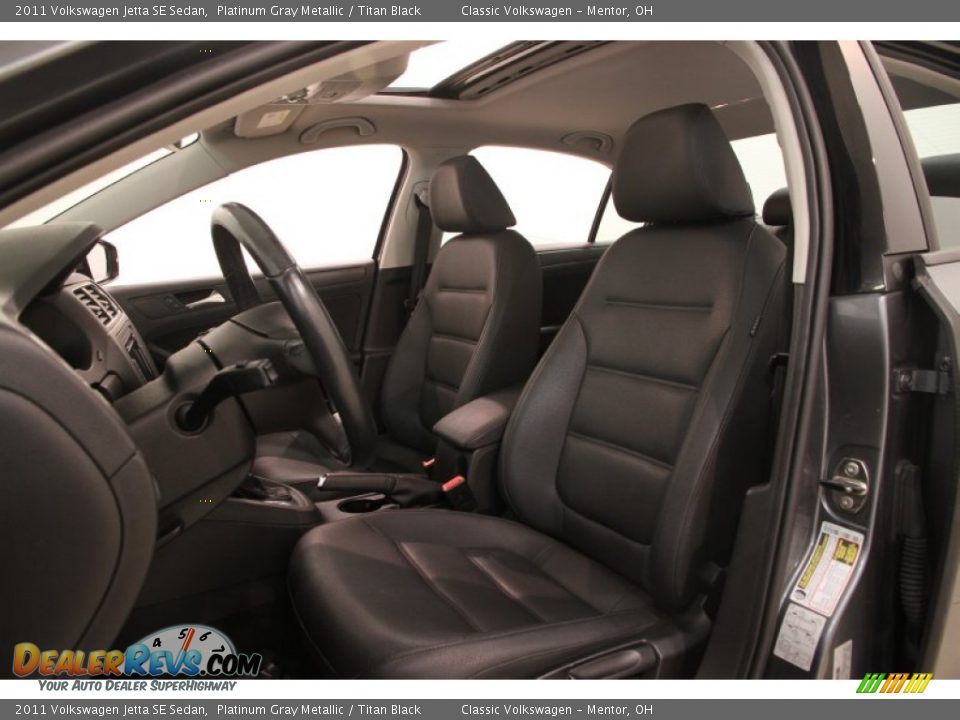 2011 Volkswagen Jetta SE Sedan Platinum Gray Metallic / Titan Black Photo #5